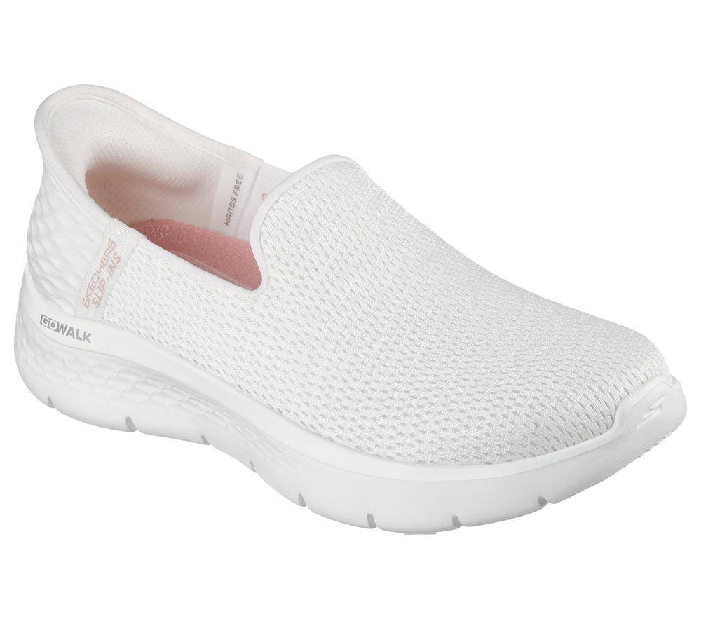 Women Skechers Slip-ins: GO WALK Flex - Relish Slip On Shoes Off White  USA |  8946-SPYQK