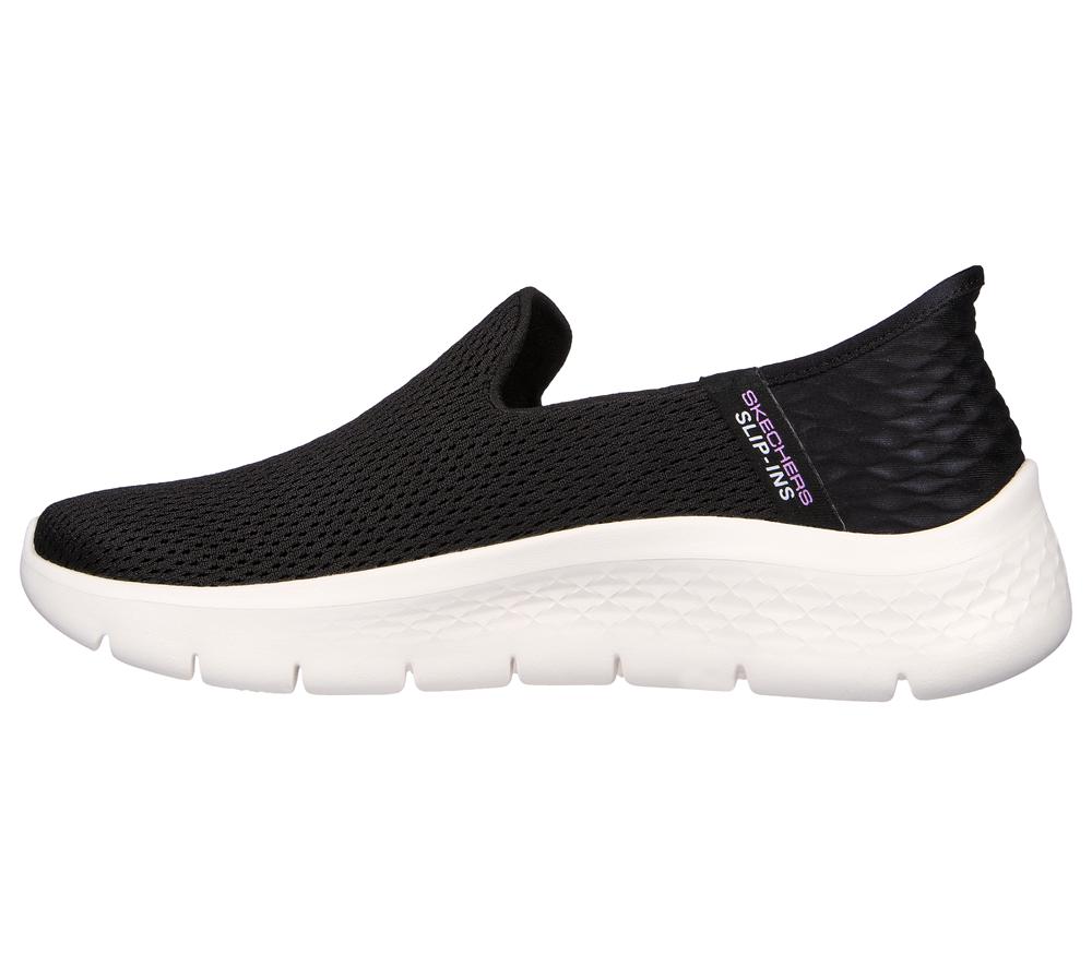 Women Skechers Slip-ins: GO WALK Flex - Relish Slip On Shoes Black / White  USA |  3261-SLDOU