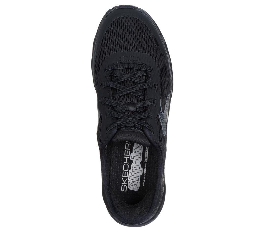 Women Skechers Slip-ins: GO WALK Glide-Step 2.0 Slip On Shoes Black  USA |  5196-NJCBE