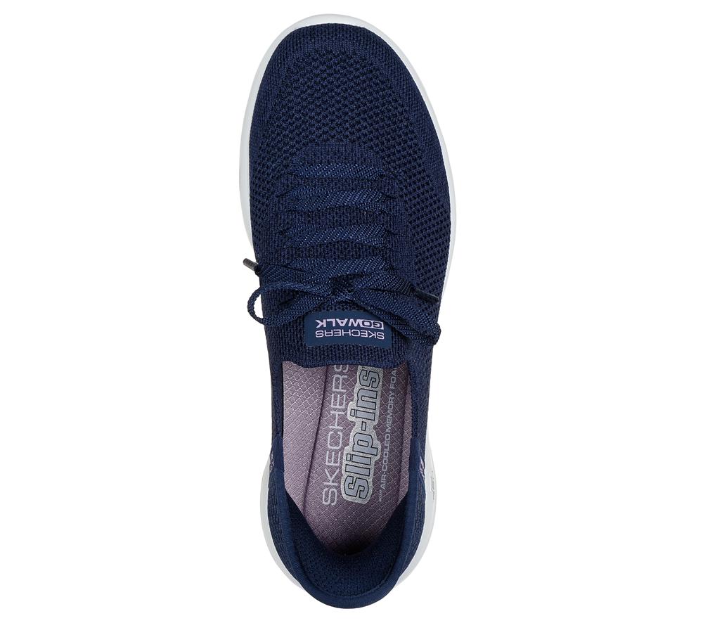 Women Skechers Slip-ins: GO WALK Joy - Abby Slip On Shoes Navy  USA |  6758-BSQUW