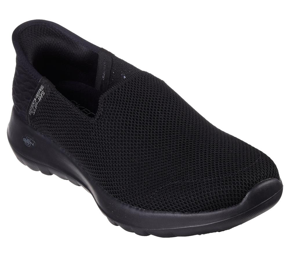 Women Skechers Slip-ins: GO WALK Joy - Vela Slip On Shoes Black  USA |  9507-TWIBY