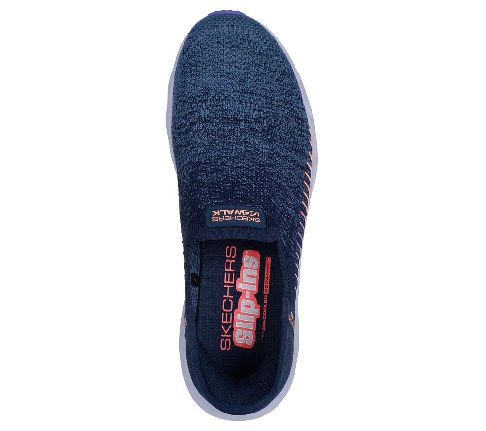 Women Skechers Slip-ins GO Walk Glide-Step 2.0 - Venus Slip On Shoes Navy / Multicolor  USA |  2891-NVDRM