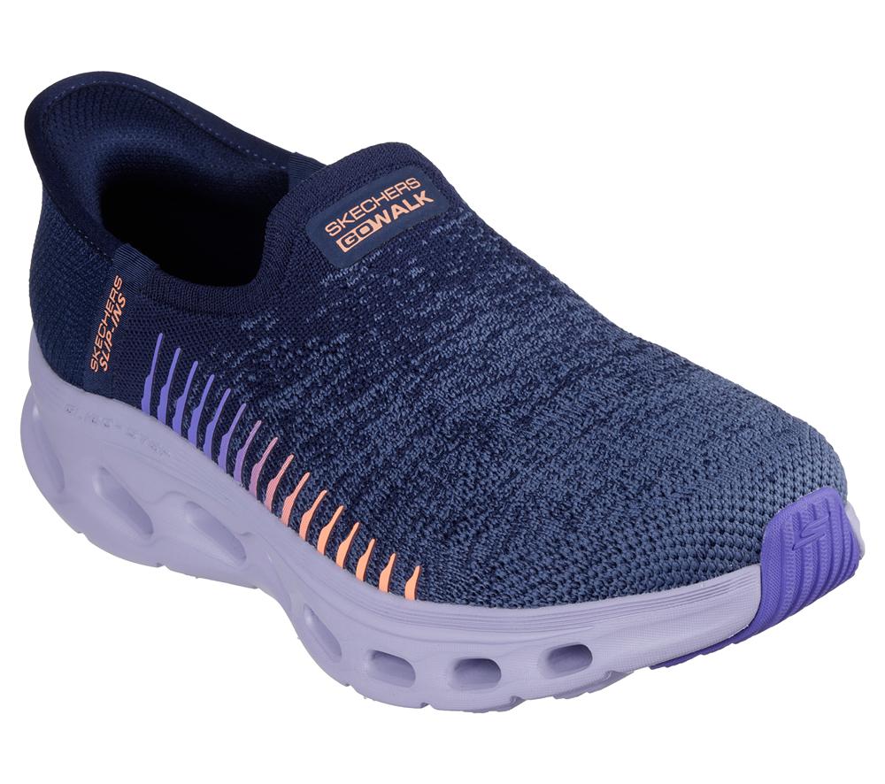 Women Skechers Slip-ins GO Walk Glide-Step 2.0 - Venus Slip On Shoes Navy / Multicolor  USA |  2891-NVDRM