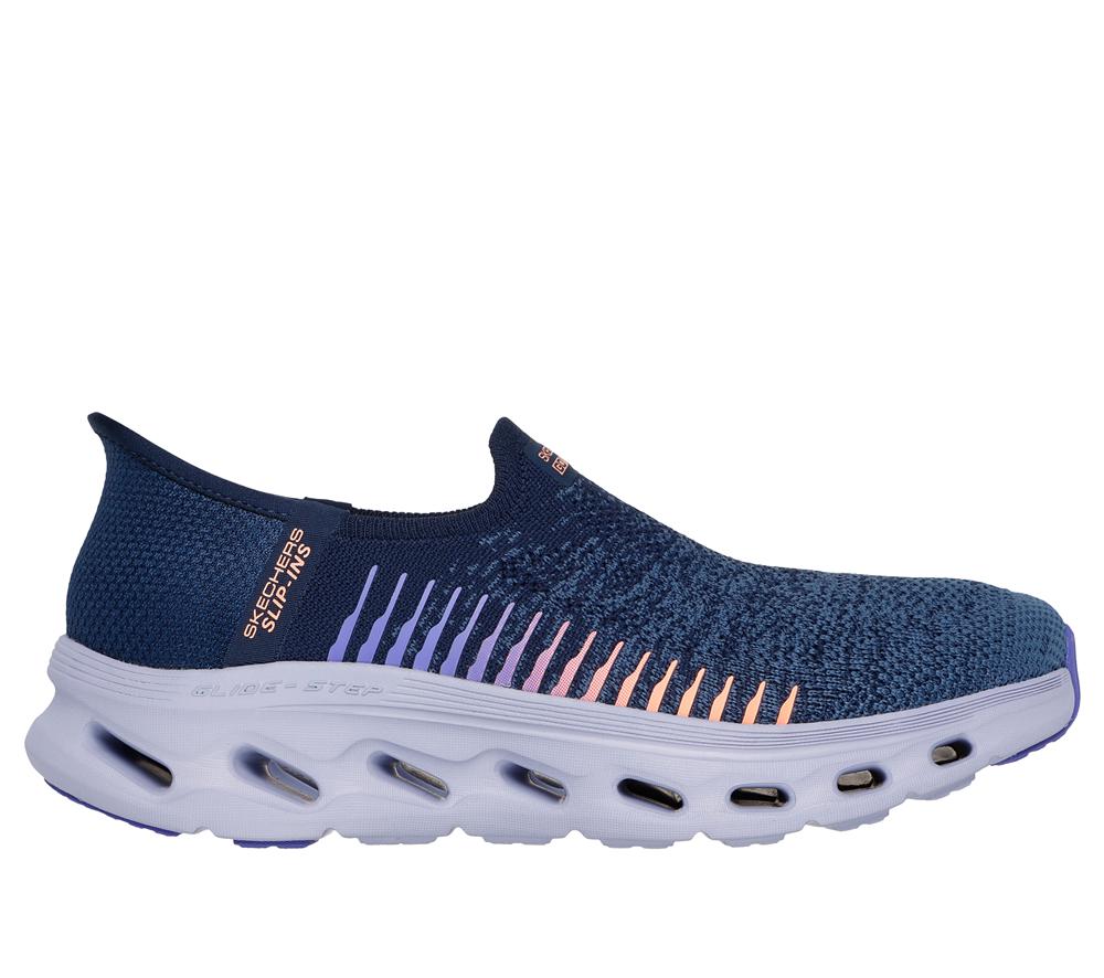 Women Skechers Slip-ins GO Walk Glide-Step 2.0 - Venus Slip On Shoes Navy / Multicolor  USA |  2891-NVDRM