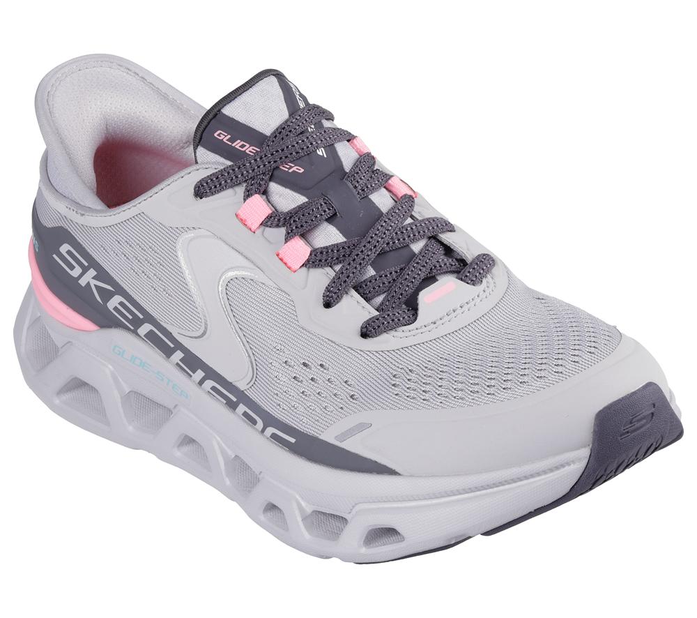 Women Skechers Slip-ins: Glide-Step Altus Slip On Shoes Grey / Pink  USA |  9014-GDEZO