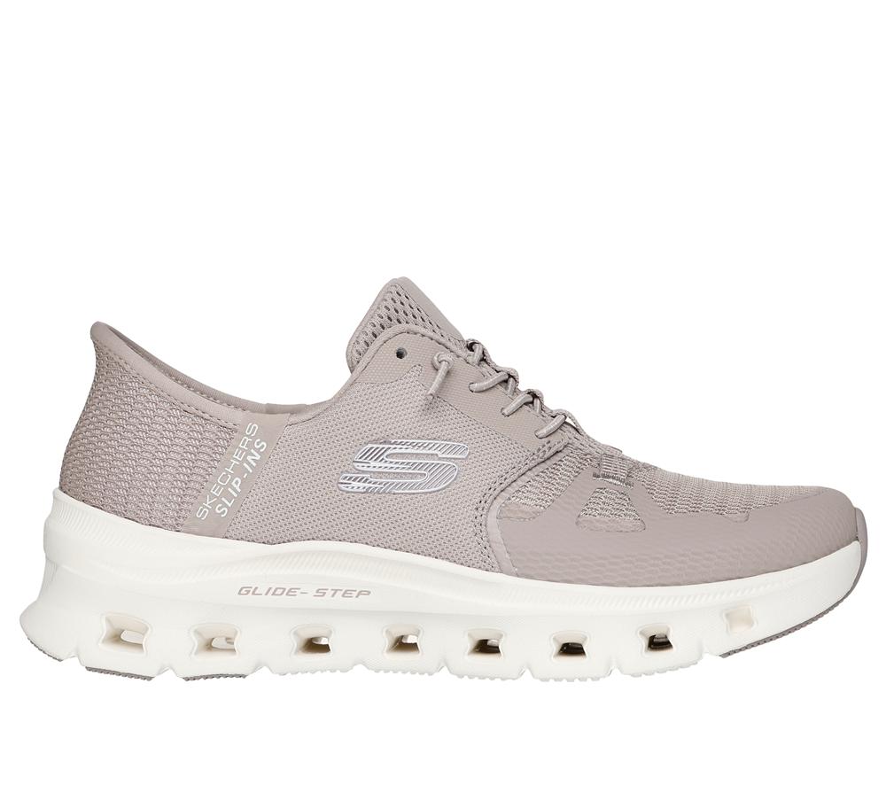 Women Skechers Slip-ins: Glide-Step Pro Hands Free Slip Ins Taupe Brown  USA |  7325-XQMBK