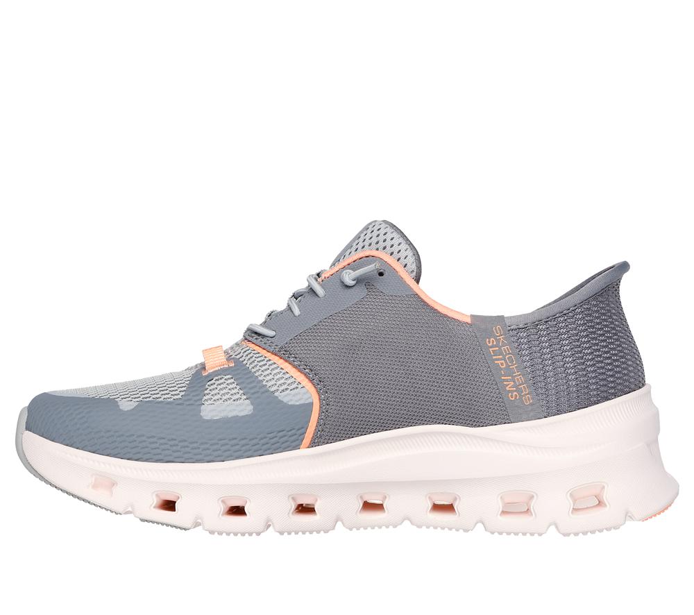 Women Skechers Slip-ins: Glide-Step Pro Hands Free Slip Ins Grey / Orange  USA |  3527-NDWZG