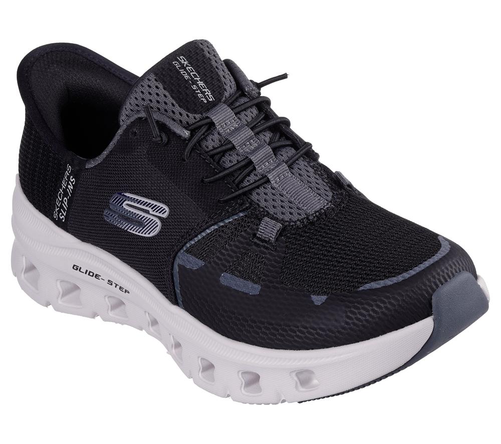 Women Skechers Slip-ins: Glide-Step Pro Hands Free Slip Ins Black / Charcoal  USA |  7549-FCMXK