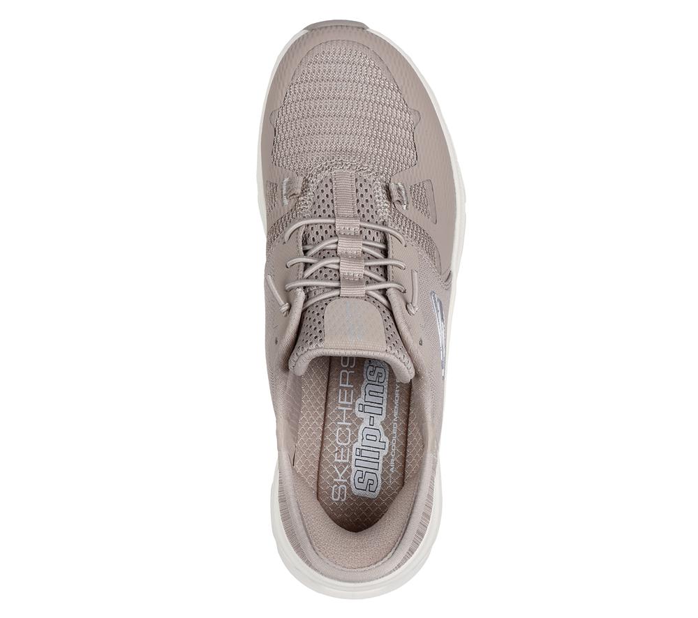 Women Skechers Slip-ins: Glide-Step Pro Slip On Shoes Taupe Brown  USA |  1937-ORZYX