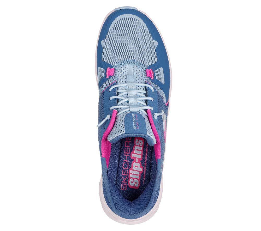 Women Skechers Slip-ins: Glide-Step Pro Slip On Shoes Slate / Pink  USA |  7403-OVWTB