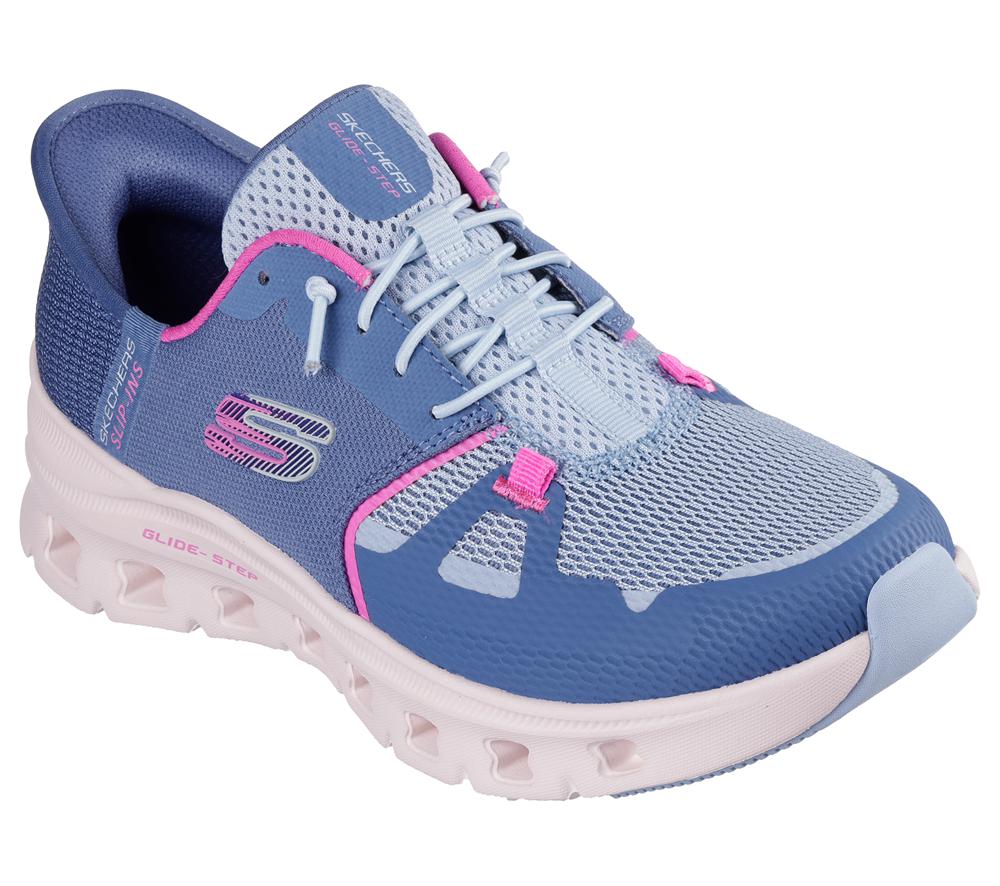Women Skechers Slip-ins: Glide-Step Pro Slip On Shoes Slate / Pink  USA |  7403-OVWTB