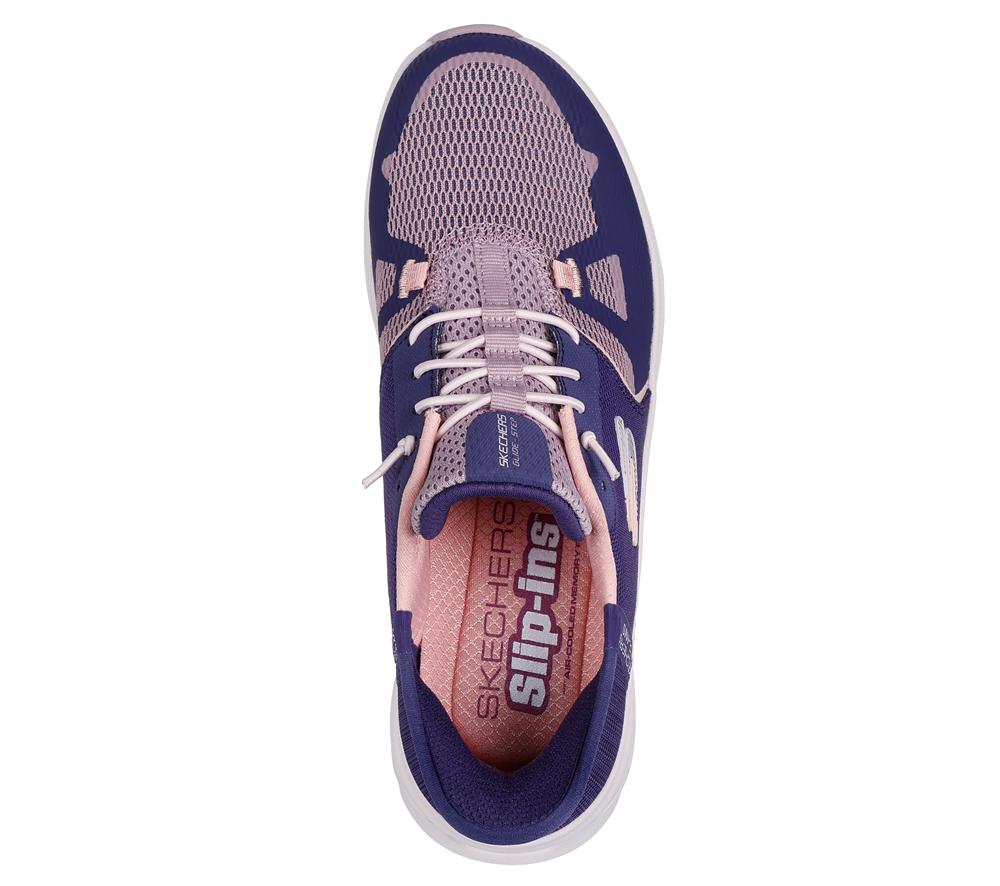 Women Skechers Slip-ins: Glide-Step Pro Sneakers Purple / Coral  USA |  2789-ENMHJ