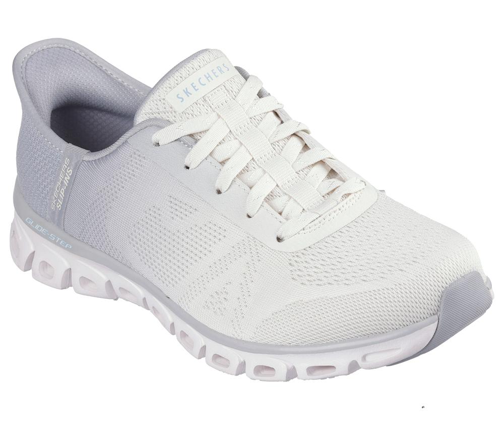 Women Skechers Slip-ins: Glide-Step - Excite Sneakers Grey  USA |  6901-TCNMR