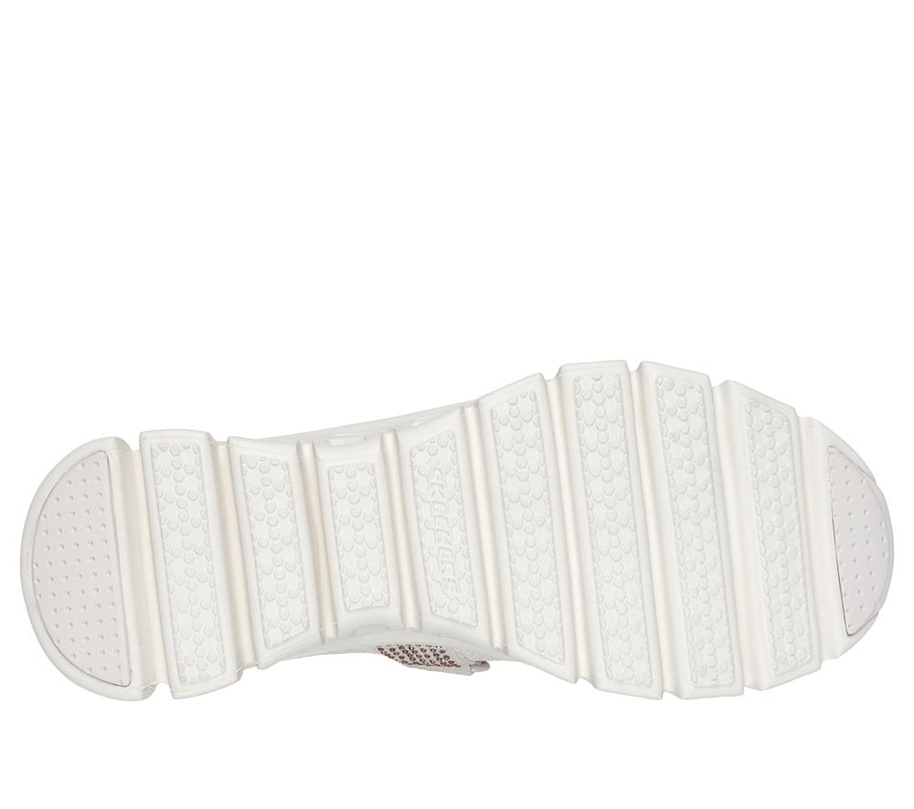 Women Skechers Slip-ins: Glide-Step - High Shine Hands Free Slip Ins Natural / Gold  USA |  0957-POFEK