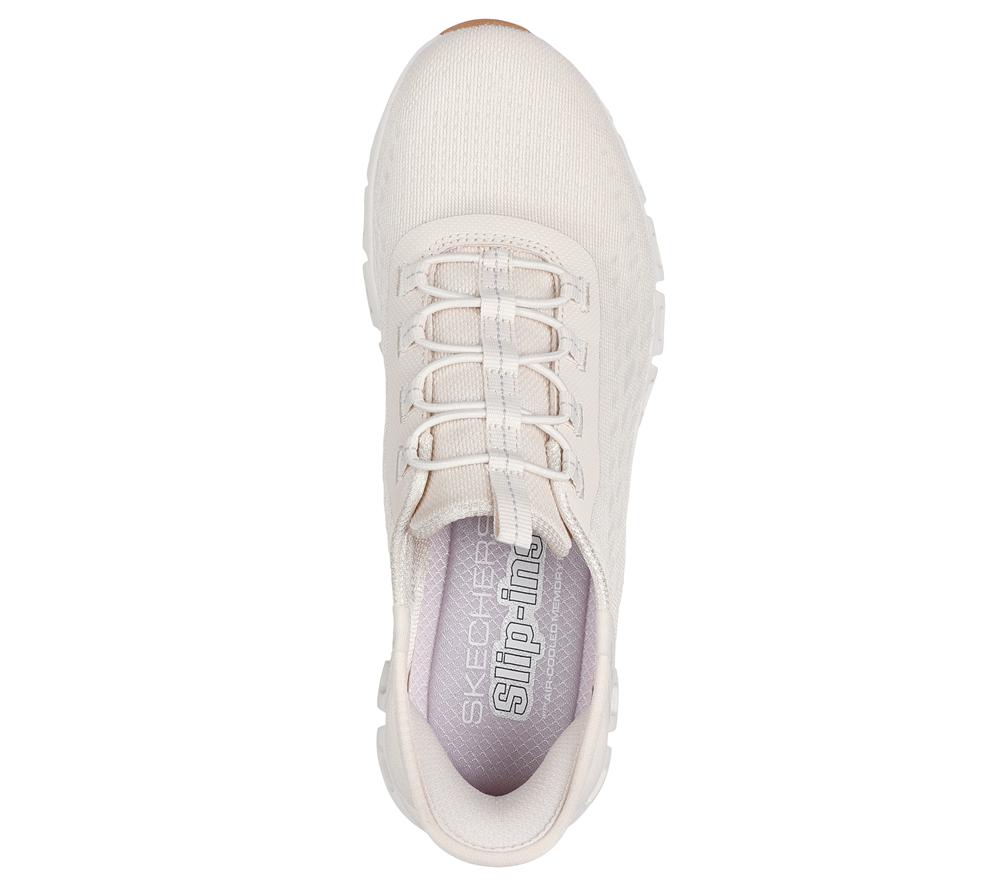 Women Skechers Slip-ins: Glide-Step - Tranquility Slip On Shoes Natural White  USA |  0738-WPDOE
