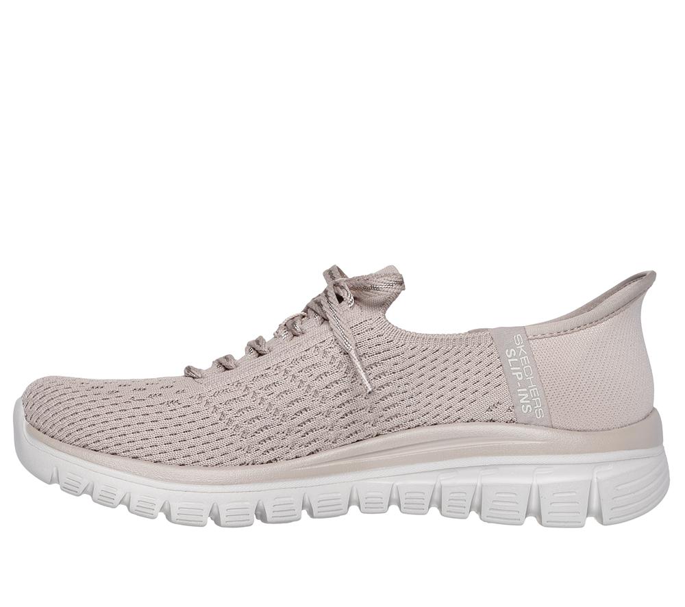 Women Skechers Slip-ins: Graceful - First Blush Slip On Shoes Taupe Brown  USA |  5216-VAYRK