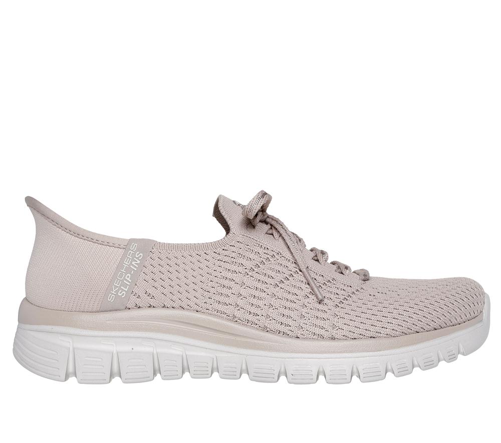 Women Skechers Slip-ins: Graceful - First Blush Slip On Shoes Taupe Brown  USA |  5216-VAYRK