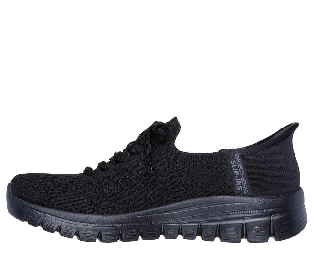 Women Skechers Slip-ins: Graceful - First Blush Hands Free Slip Ins Black  USA |  9087-TIHMK