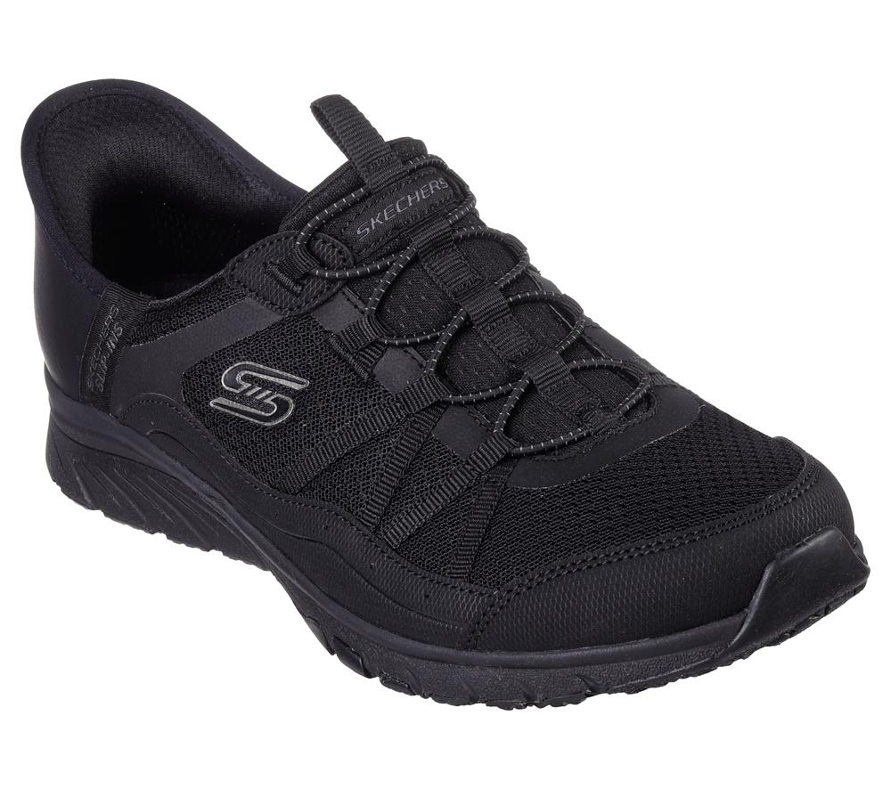 Women Skechers Slip-ins: Gratis Sport - Leisurely Slip On Shoes Black  USA |  5310-UHILY