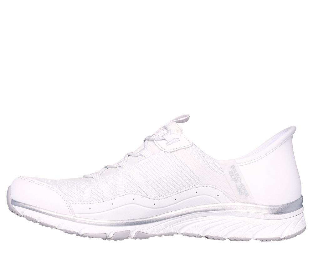 Women Skechers Slip-ins: Gratis Sport - Leisurely Hands Free Slip Ins White / Silver  USA |  5793-CFDQA
