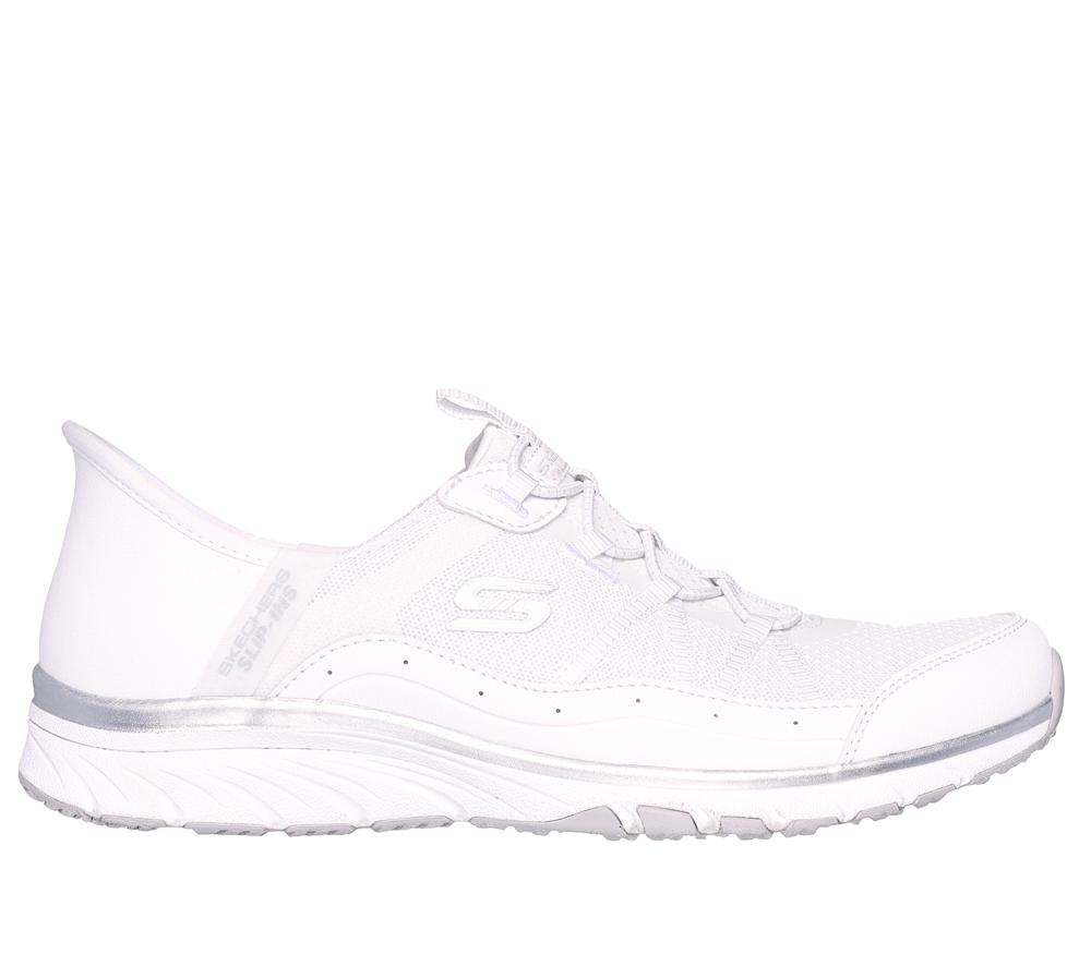Women Skechers Slip-ins: Gratis Sport - Leisurely Hands Free Slip Ins White / Silver  USA |  5793-CFDQA