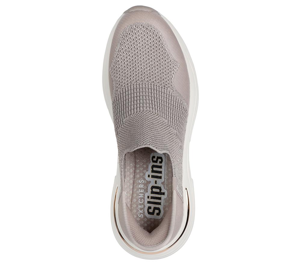 Women Skechers Slip-ins: Hazel - Priya Hands Free Slip Ins Taupe / Gold  USA |  2135-ODFTY