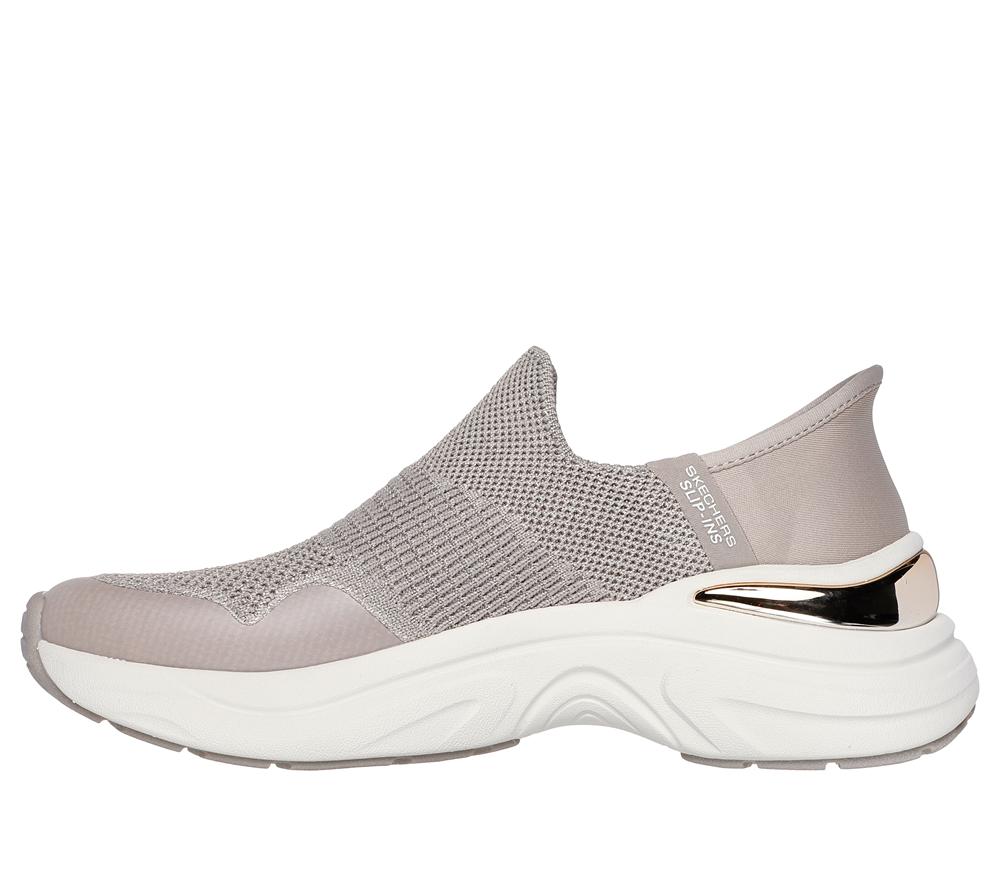 Women Skechers Slip-ins: Hazel - Priya Hands Free Slip Ins Taupe / Gold  USA |  2135-ODFTY