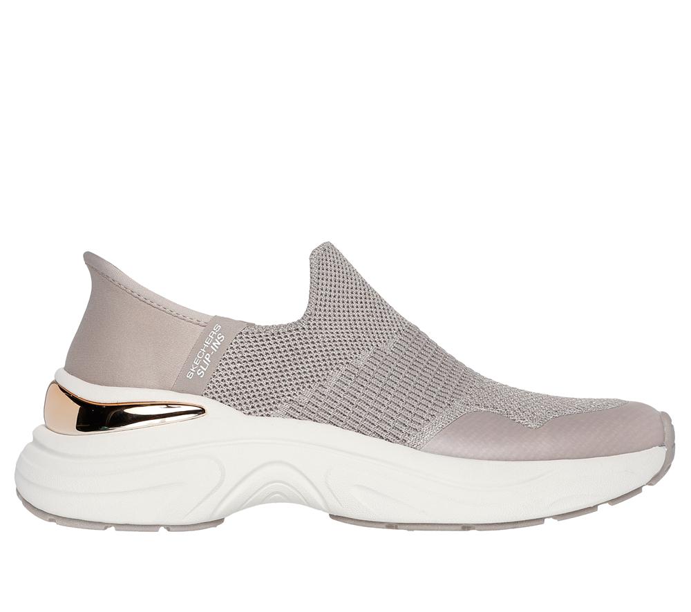 Women Skechers Slip-ins: Hazel - Priya Hands Free Slip Ins Taupe / Gold  USA |  2135-ODFTY