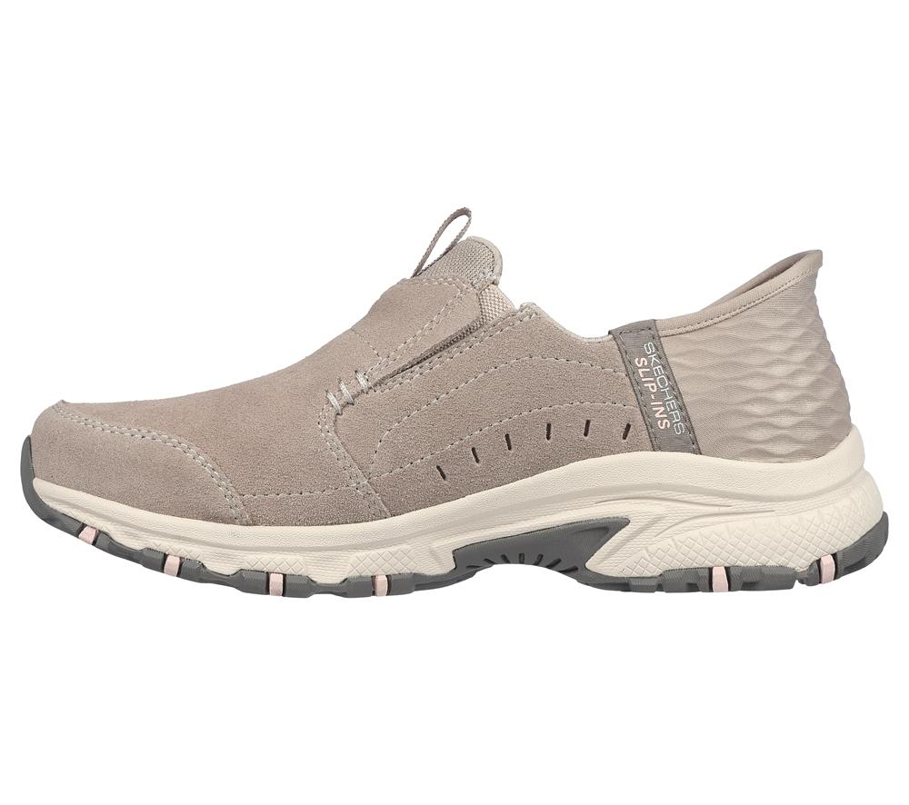 Women Skechers Slip-ins: Hillcrest - Sunapee Hands Free Slip Ins Taupe Brown  USA |  8125-FDQKU