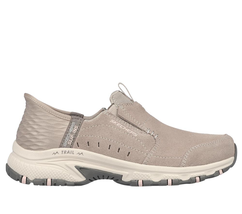 Women Skechers Slip-ins: Hillcrest - Sunapee Hands Free Slip Ins Taupe Brown  USA |  8125-FDQKU