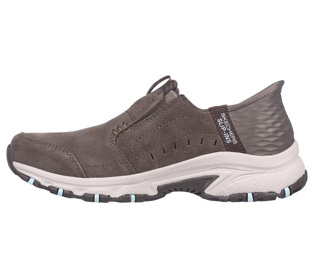 Women Skechers Slip-ins: Hillcrest - Sunapee Hands Free Slip Ins Dark Taupe  USA |  7802-ORHKT