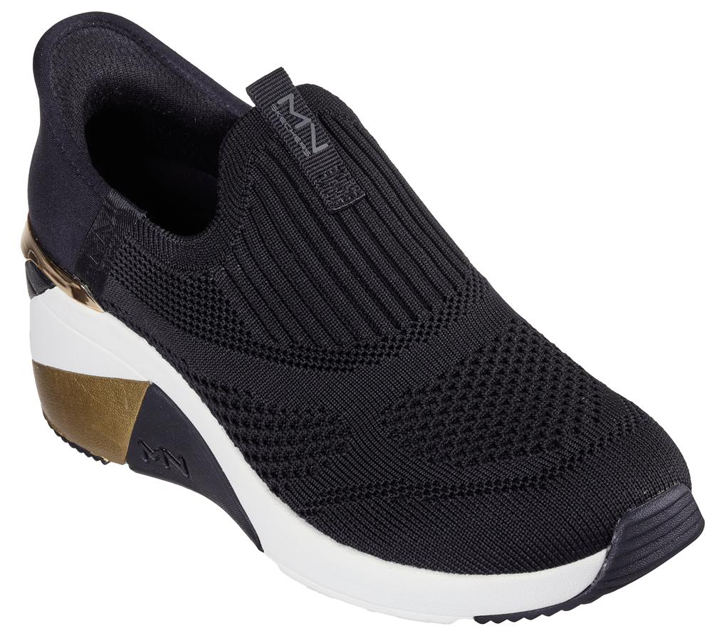Women Skechers Slip-ins Mark Nason: A Wedge - Crecent Wedges Black  USA |  1604-RNVWF