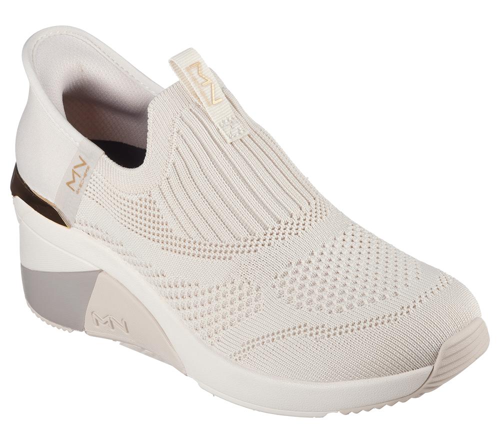 Women Skechers Slip-ins Mark Nason: A Wedge - Crecent Hands Free Slip Ins Taupe Brown  USA |  4692-ZRHOB