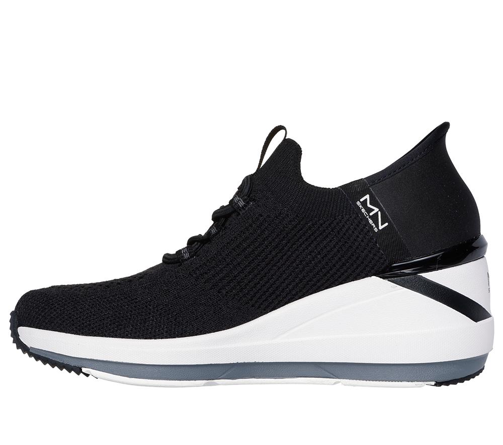 Women Skechers Slip-ins Mark Nason: The Triple Wedge - Dallis Hands Free Slip Ins Black  USA |  5394-RWAYT