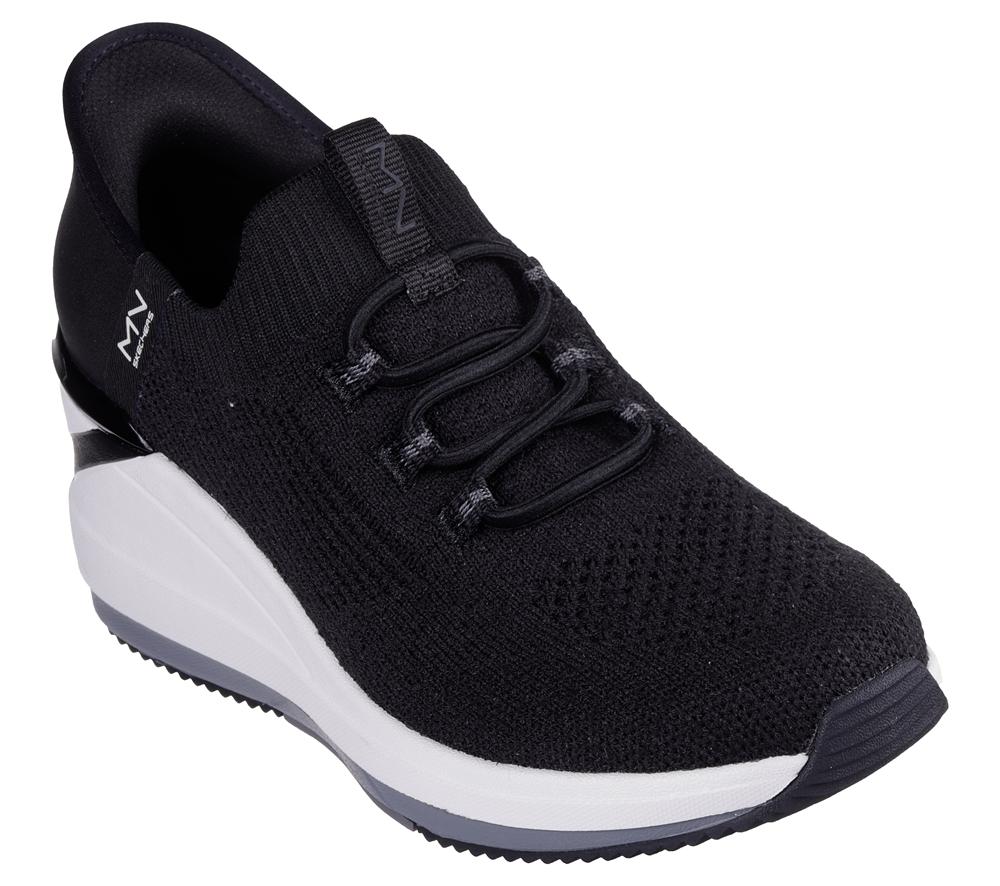 Women Skechers Slip-ins Mark Nason: The Triple Wedge - Dallis Hands Free Slip Ins Black  USA |  5394-RWAYT
