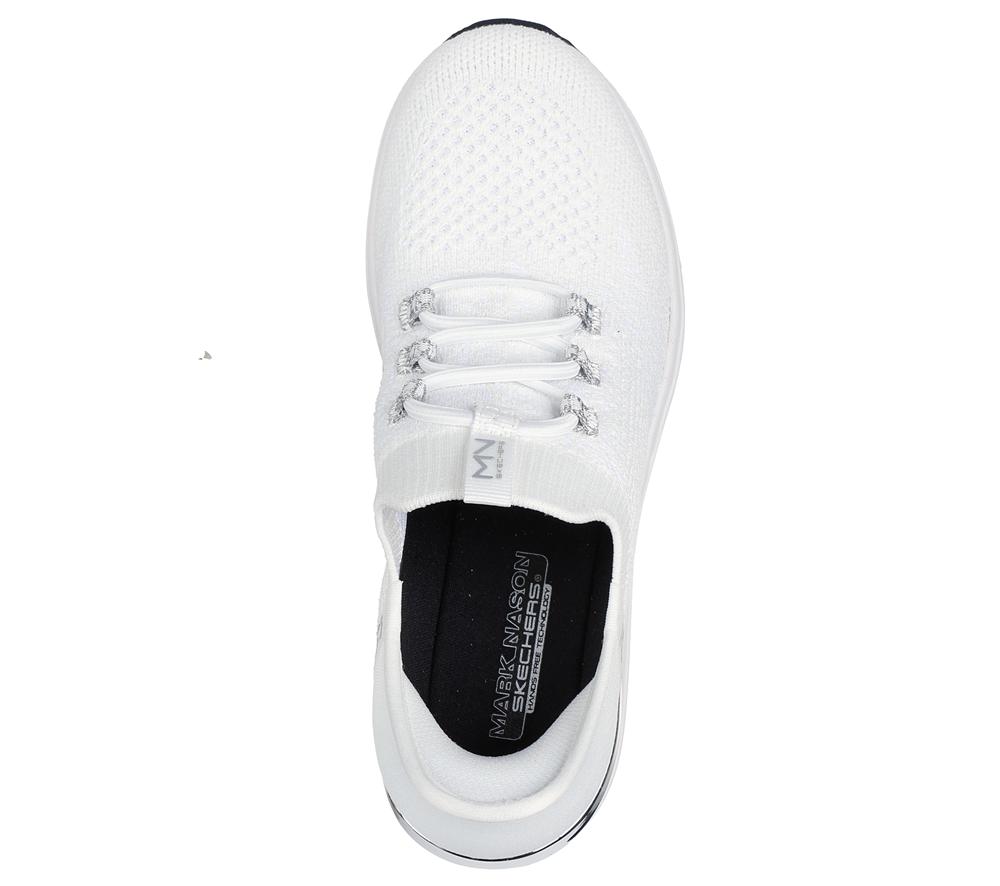 Women Skechers Slip-ins Mark Nason: The Triple Wedge - Dallis Wedges White  USA |  2074-IXJGS