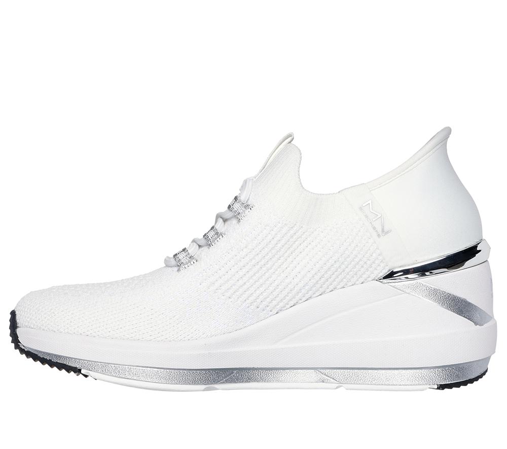 Women Skechers Slip-ins Mark Nason: The Triple Wedge - Dallis Wedges White  USA |  2074-IXJGS