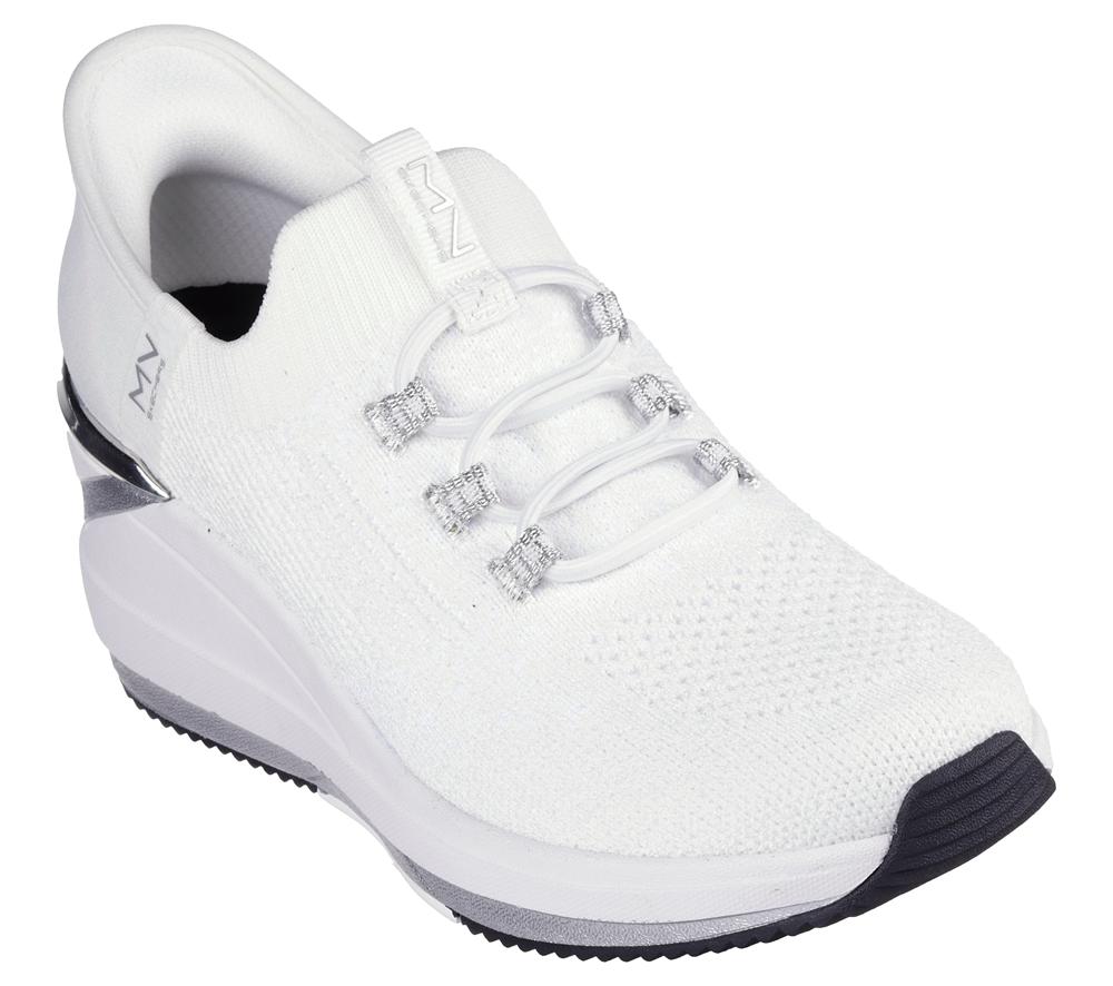 Women Skechers Slip-ins Mark Nason: The Triple Wedge - Dallis Wedges White  USA |  2074-IXJGS