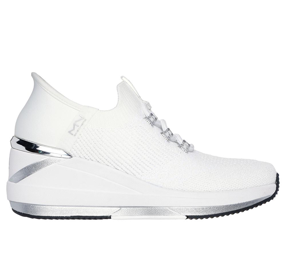 Women Skechers Slip-ins Mark Nason: The Triple Wedge - Dallis Wedges White  USA |  2074-IXJGS