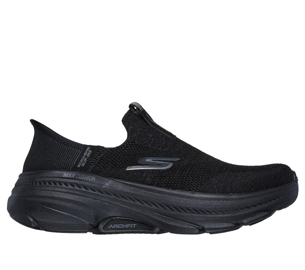 Women Skechers Slip-ins: Max Cushioning Arch Fit 2.0 - Cambridge Slip On Shoes Black  USA |  3459-WVUMK