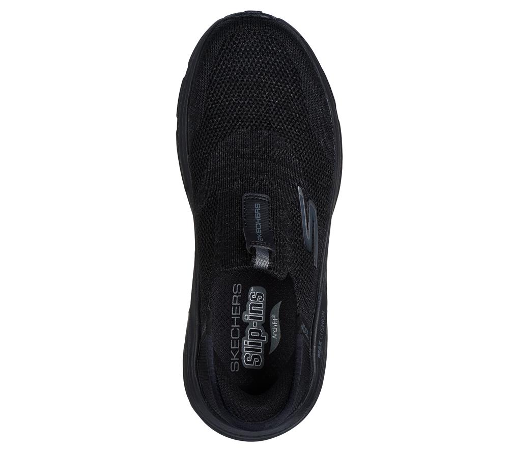 Women Skechers Slip-ins: Max Cushioning Arch Fit 2.0 - Cambridge Hands Free Slip Ins Black  USA |  3174-FKCVH