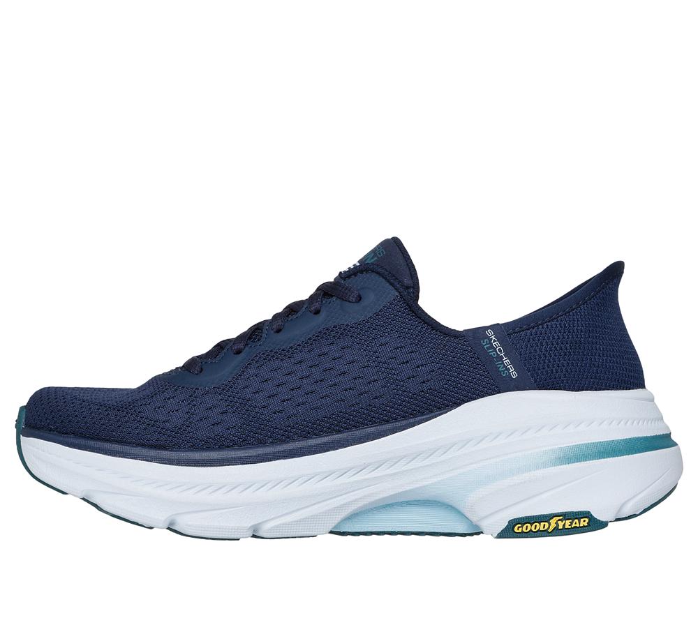 Women Skechers Slip-ins: Max Cushioning Arch Fit 2.0 - Antilles Hands Free Slip Ins Navy / Teal  USA |  7531-QYTNH
