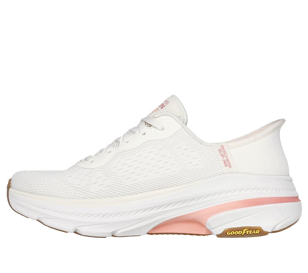 Women Skechers Slip-ins: Max Cushioning Arch Fit 2.0 - Antilles Sneakers Natural / Pink  USA |  4958-NCLQT