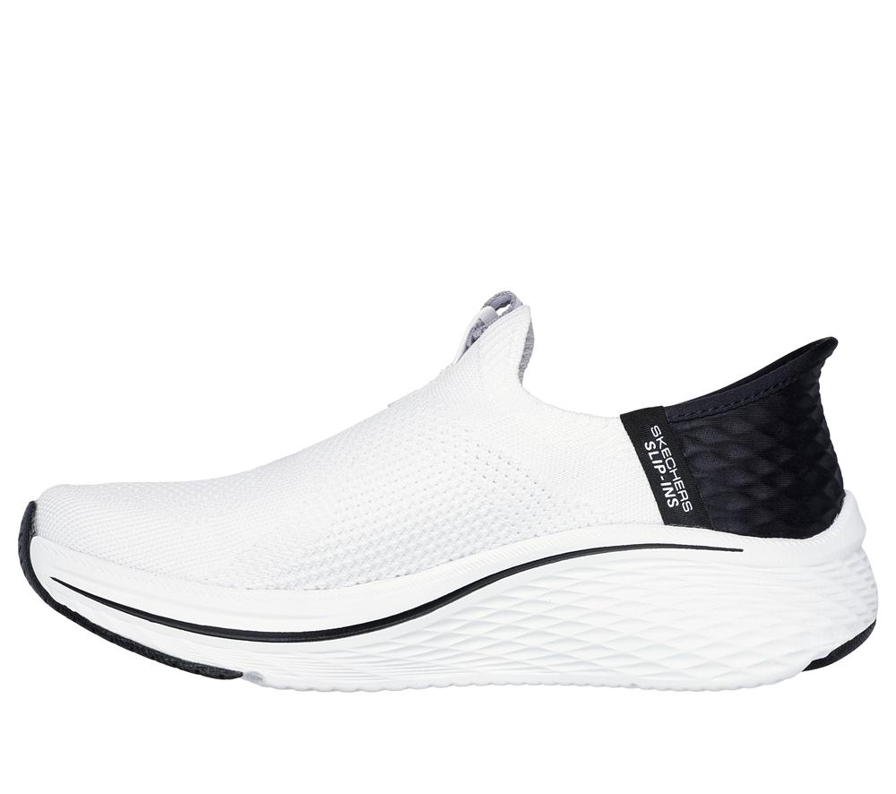 Women Skechers Slip-ins: Max Cushioning Elite 2.0 Slip On Shoes White / Black  USA |  8491-NBSKT