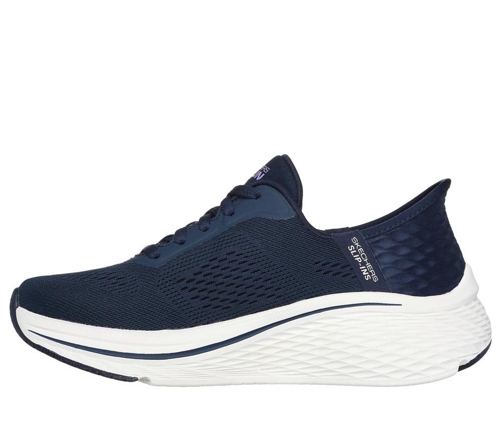Women Skechers Slip-ins: Max Cushioning Elite - Vanish Slip On Shoes Navy / Lavender  USA |  3209-BMXKV