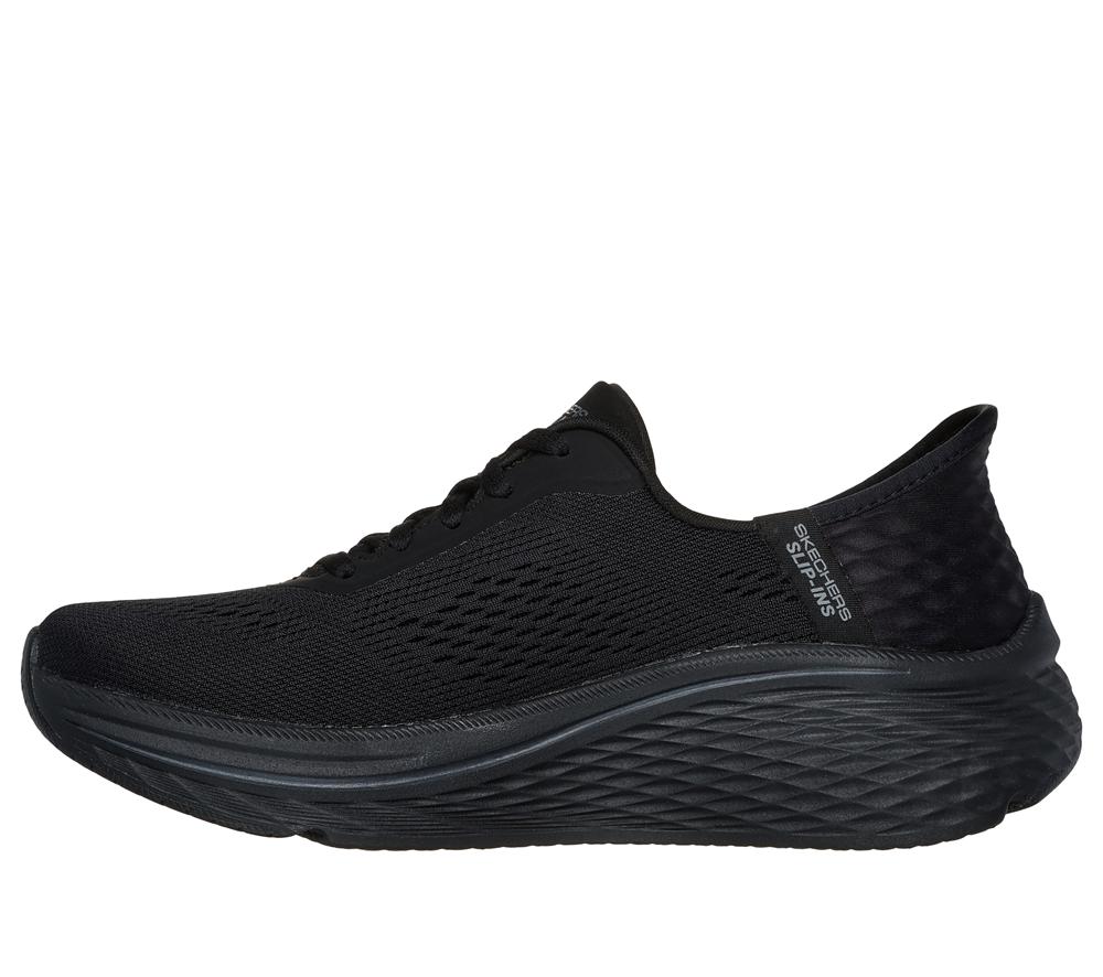 Women Skechers Slip-ins: Max Cushioning Elite - Vanish Slip On Shoes Black  USA |  0293-AZHQG