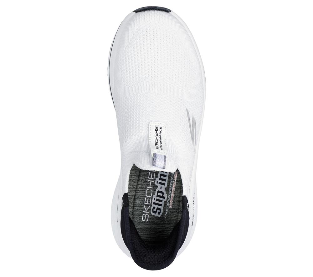 Women Skechers Slip-ins: Max Cushioning Elite 2.0 Hands Free Slip Ins White / Black  USA |  3895-MYDBW