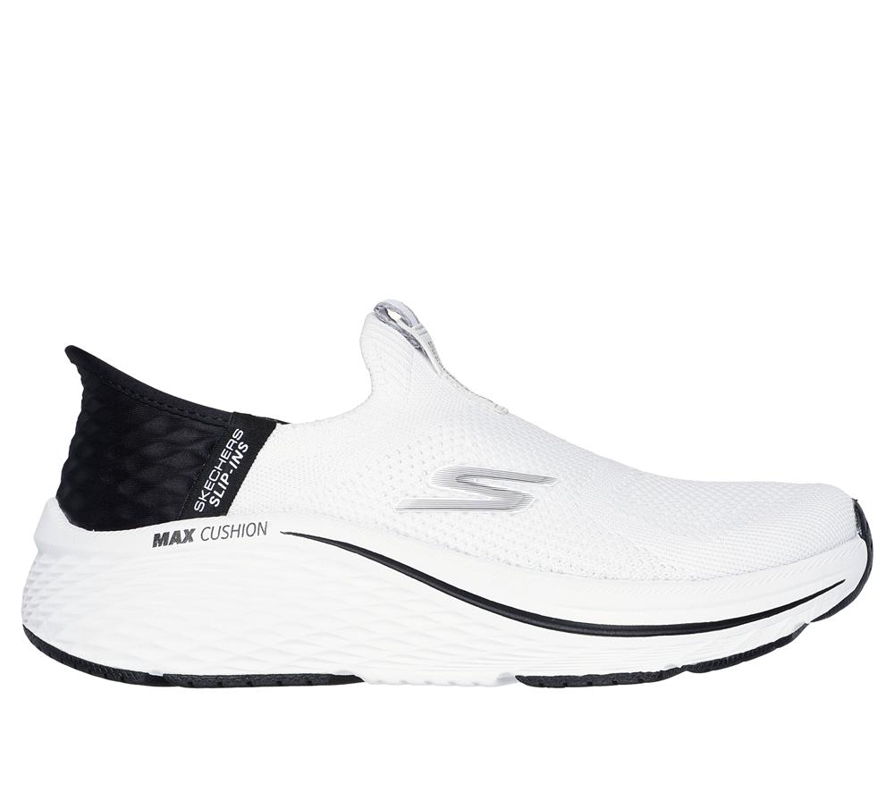 Women Skechers Slip-ins: Max Cushioning Elite 2.0 Hands Free Slip Ins White / Black  USA |  3895-MYDBW