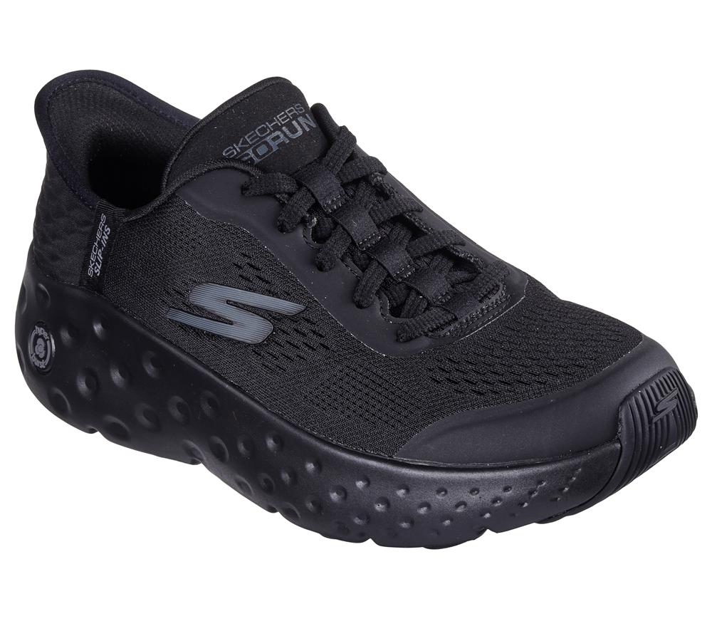 Women Skechers Slip-ins: Max Cushioning Hyper Craze Slip On Shoes Black  USA |  1584-WGOSF
