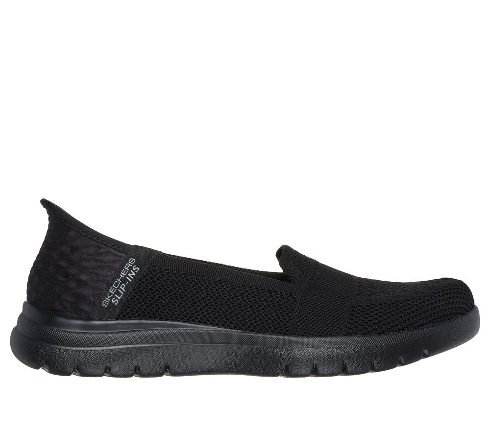 Women Skechers Slip-ins: On-the-GO Flex - Serene Flat Shoes Black  USA |  8316-IACQG